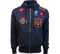 Top Gun Operation, zip felpa con cappuccio L male Blu Scuro