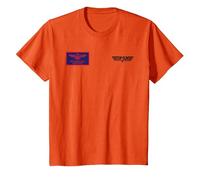 Top Gun Pete Mitchell Maverick, Spilla sul Petto Maglietta, Bambini, Arancio, 3 Anni