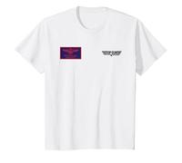 Top Gun Pete Mitchell Maverick, Spilla sul Petto Maglietta, Bambini, Bianco, 8 Anni