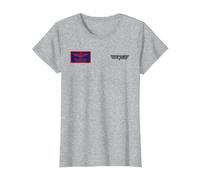 Top Gun Pete Mitchell Maverick, Spilla sul Petto Maglietta, Donna, Grigio Melange, S
