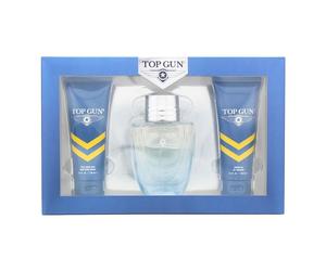 Top Gun Rivet 3 Piece Gift Set: EDT 100ml - Hair Body Wash 100ml - For Men