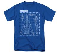 Top Gun - Schema - Maglietta A Maniche Corte Unisex Adulto - Blu