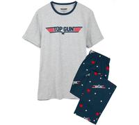 Top Gun Set Pigiama Lungo Logo Uomo (NS6890)