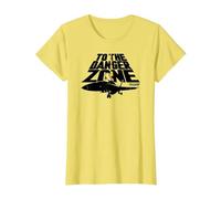 Top Gun To The Danger Zone Action Movie Maglietta, Donna, Limone, L