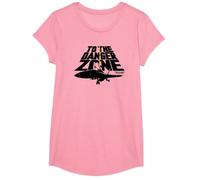 Top Gun To The Danger Zone Action Movie Maglietta, Ragazze, Rosa, M