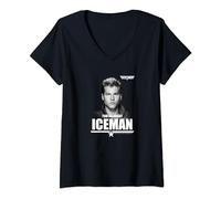 Top Gun Tom Kazansky The Iceman Portrait Maglietta con Collo a V