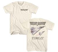 Top Gun - Tomcat - American Classici - Naturale 2-Sided Adulto Manica Corta T -