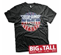 Top Gun Tomcat T-Shirt Nera Big & Tall 3XL 4XL 5XL Manica Corta