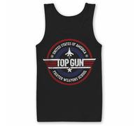 Top Gun Top Nero Canotta Fighter Weapons School Crew S-XXL