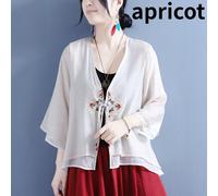 Top Hanfu Donna Cardigan Ricamato Sottile Abbigliamento Tea Cinese Retro