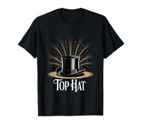 Top Hat Retro Musical Theatre Broadway Theatre Maglietta