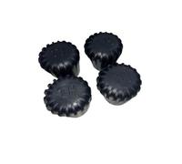 Top House Italia Piedini Neri Esterni per Tubo Rotondo Versione Regolabile Diametro, PVC, Nero, Diam. 32 mm