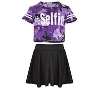 Top In Camouflage Per Ragazze E Gonna A Ruota Set 5-13 Anni