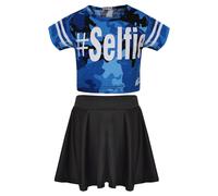 Top In Camouflage Per Ragazze E Gonna A Ruota Set 5-13 Anni