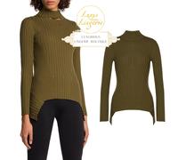TOP In CASHMERE A Maniche Lunghe Di Wolford XS Verde Darth Morbido