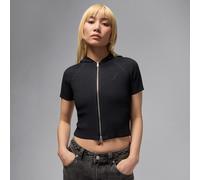 Top in maglia con zip a tutta lunghezza Jordan Flight - Donna - Nero L (IT 48-50)