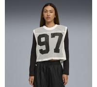 Top in mesh PUMA x ROSÉ dal taglio morbido da donna, Abbigliamento, Bianco, XL XL