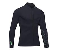 Top in neoprene da 3mm per uomo - Cerniera frontale, giacca a maniche lunghe per immersioni subacquee, snorkeling, nuoto e surf (4XL, 3mm-Uomo)