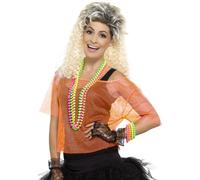 Top In Rete Neon Anni '80 Accessorio Per Costume Retro Disco