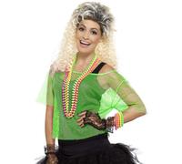 Top In Rete Neon Anni '80 Accessorio Per Costume Retro Disco