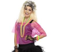 Top In Rete Neon Anni '80 Accessorio Per Costume Retro Disco