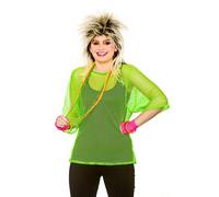 Top In Rete Neon Anni '80 Costume Elegante Punk Rock Accessorio