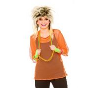 Top In Rete Neon Anni '80 Costume Elegante Punk Rock Accessorio