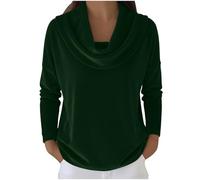 Top in velluto da donna elegante con collo ad anello camicetta a maniche lunghe elegante casual per uscire viaggi incontri vestiti autunnali leggera comoda vestibilità pullover camicia autunno inverno