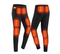 Top Intimo Termico Riscaldato Da Donna, Pantaloni Riscaldati Da Uomo, Camicie Termiche Foderate in Pile,L, Black Men Pants