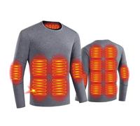 Top Intimo Termico Riscaldato Da Donna, Pantaloni Riscaldati Da Uomo, Camicie Termiche Foderate in Pile,L, Grey Men Tops