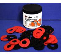 Top & Lato Post Batteria Terminal Protettori Jar Of 50 25 Rosso & 25 Nero