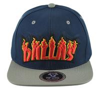Top Level Dallas Città Texas State Navy Grigio Adulti Fuoco Fiamme Cappellino