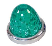 Top Light, faretto 9 Led, 24V Verde Fascio luce prismatico. Cornice cromata.