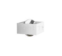 Top Light Focus 100 Lampada da parete LED, bianco opaco/cromo - lente trasparente/lente trasparente