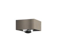 Top Light Focus 100 Lampada da parete LED, nichel opaco - vetro opaco/lente traslucido chiaro