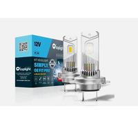 LUXLIGHT Lampadina LED H7-H18 30000LM 100% ADATTABILE 2a Generazione 6500K 12V Bianco 2PZ Kit Lampada Sostituzione PLUG AND PLAY Alogena, Fari Abbaglianti e Anabbaglianti per Auto