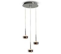 Top Light Lampada a sospensione Puk Drop Trio, nichel opaco, a 3 luci, G9 Top Light