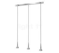 Top Light Look at Me Choice Lampada a sospensione 3 fuochi LED, cromo - lente trasparente - 85 cm