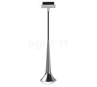 Top Light Look at Me Lampada a sospensione LED per Mini Track Binario, cromo opaco - lente traslucida