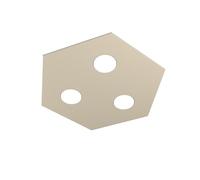 Plafoniera Moderna Esagonale Hexagon Metallo Sabbia 3 Luci Led 12X3W