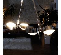 Top Light Plafoniera PUK CEILING, a 4 luci, cromo Top Light