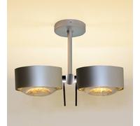 Top Light Plafoniera Puk Sides cromo opaco 10 cm a 2 luci G9 Top Light