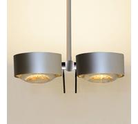 Top Light Plafoniera Puk Sides cromo opaco 30 cm a 2 luci G9 Top Light