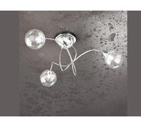 TOP LIGHT PLAFONIERA SUPER BLL 3XG9 M.CROMO SFERA TRASP. D.35CM