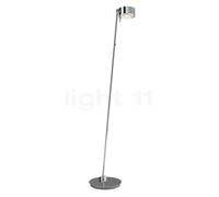 Top Light Puk! 120 Avantgarde Lampada da terra LED, cromo - lente traslucida