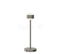 Top Light Puk! 80 Eye Avantgarde Lampada da tavolo LED, nichel opaco - lente opaco