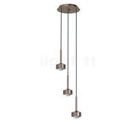Top Light Puk Drop Lampada a sospensione 3 fuochi LED, nichel opaco , Vendita di giacenze, Merce nuova, Imballaggio originale