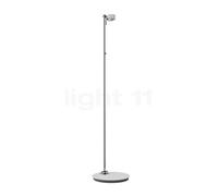 Top Light Puk Floor Mini Single Lampada da terra LED, bianco opaco/cromo - lente trasparente/vetro opac
