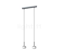 Top Light Puk Maxx Choice Drop Lampada a sospensione LED 2 fuochi, bianco opaco/cromo - lente traslucida