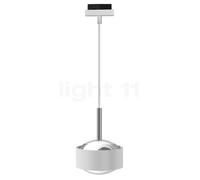 Top Light Puk Maxx Drop Lampada a sospensione LED per Mini Track Binario, bianco opaco/cromo - lente traslucida